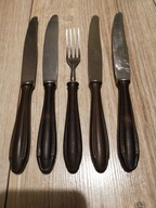 NOZE +WIDELEC BRAZOWY BAKELIT<> GERLACH<>komplet<>5..szt