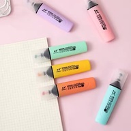 6X ZAKREŚLACZE PASTELOWE KOMPLET ZESTAW DO BIURA SZKOŁY PISAKI KOLOROWE