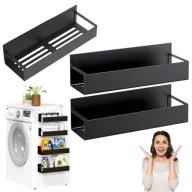 Półka magnetyczna czarna metalowa 1-poziomowa 27x8,5 cm