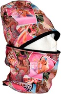 Czapka i komin komplet na zimę na polarze nadruk Barbi 54cm