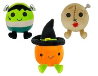 ZABAWKA DLA PSA HALLOWEEN 4 PISZCZĄCE MASKOTKI POTWORY FRANKENSTEIN + DYNIA