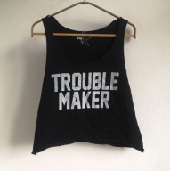 Bluzka bez rękawów top bokserka Fb Sister 38 trouble maker (288)