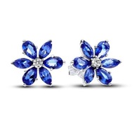 kolczyki pandory Niebieskie sztyfty z lśniącym
