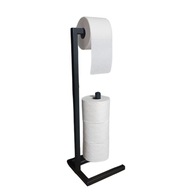 Stojak na PAPIER TOALETOWY LOFTOWY UCHWYT NA 3 ROLKI CZARNY SPAWANY