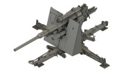 Żywica figurki niemieckie działo przeciwlotnicze Flak.36 1/16