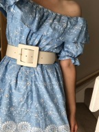 ZARA * HISZPANKA SUKIENKA Z AŻUROWYM HAFTEM - M / L