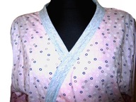 SZLAFROK 100% bawełna rękaw 3/4 wiązany r. XL