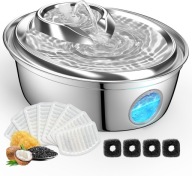 Poidło miska na wodę kota psa z fontanną stal nierdzewna 2l automatyczna