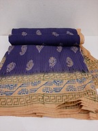 VINTAGE TKANINA MATERIAŁ DESIGN SZYFON INDYJSKA SARI BOLLYWOOD ORYGINAL 5m