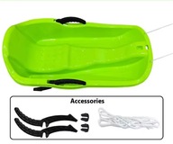 DUŻE SANKI PLASTIKOWE DLA DZIECI Z OPARCIEM ŚLIZG Z HAMULCAMI ZIELONE