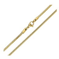 86318 Łańcuszek stal chirurgiczna 316L pozłacany 18k żmijka 50 CM 2,3 MM