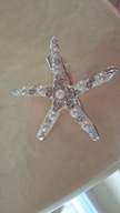 Spinka rozgwiazda gwiazda klips klipsa perły diamenty cute star srebrna
