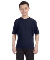 Granatowa Koszulka T-shirt Dziecięcy Fruit of the Loom - 9-11 LAT 140 cm