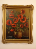 Obraz olejny, Maki, E. Janus 1988