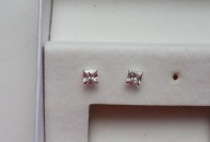 kolczyki z cyrkoniami kwadraty-małe srebro 925