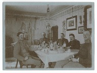 E24 Ck KuK Oficerowie na przepustce kieliszki medale podpisy chwila luzu