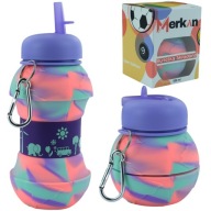 Bidon Merkan 550 ml BUTELKA SILIKONOWA W KRZTAŁCIE ZIEMI