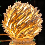 designerska nowoczesna lampa stołowa biurkowa nocna na komodę E27 wys 24 cm