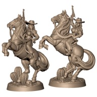 Wild West Western Cowgirl on Horse Kowbojka na koniu Druk 3D