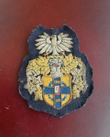 CIEKAWIE WYKONANY STARY ORZEŁEK/NASZYWKA NA CZAPKĘ WYHAFTOWANY BAJORKIEM