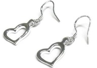 Kolczyki wiszące Serduszka posrebrzane