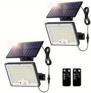 2x LAMPA SOLARNA LED Z OSOBNYM PANELEM PILOT Z CZUJNIKIEM ZMIERZCHU RUCHU