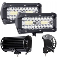 ZESTAW LAMPA ROBOCZA HALOGEN SAMOCHODOWY QUAD 2x 120W MOCNY LED IP68