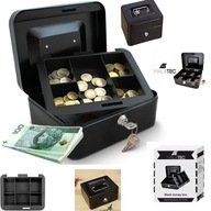 Metalowa Kasetka na Pieniądze Malatec 822 Czarna z Ukrytym Schowkiem