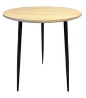 Stół okrągły VINCI OAK WOOD 70 cm SMOKE