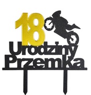 topper na tort dekoracja personalizacja ŚCIGACZ !!WYBÓR KOLORÓW