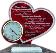 PODZIĘKOWANIA DLA RODZICÓW GRAWEROWANE Z ZEGAREM