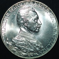 3 Mark 1913 A - Wilhelm II 25 Lat Panowania - MENNICZE - Prusy