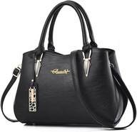 BestoU Torebka Damska Duża Skóra PU Torba na Ramię Czarna Klasyczna