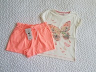 Cool Club bluzka i spodenki pomarańcz nowe roz 116