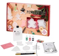 Zestaw stwórz własne ozdoby świąteczne 5 foremek klej flamaster i folia DIY