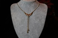 ŁAŃCUSZEK NASZYJNIK ZE STALI CHIRURGICZNEJ 316L POZŁACANY ZAWIESZKA