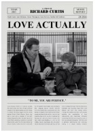 Plakat „Movie Times” – Minimalistyczny Plakat Filmowy w Stylu Gazety