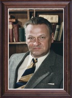 Obraz Władysław Broniewski portret w drewnianej ramie ze szkłem