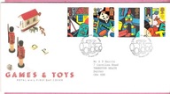 Anglia 1989, FDC EUROPA dzieci, zabawki, kolej