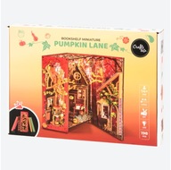 Miniaturowy dom Book Nook 3D LED Regał DIY FSC Pumpkin Lane