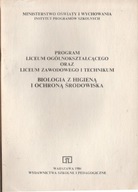 Program nauczania. Biologia z higieną i ochroną środowiska
