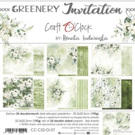 Zestaw papierów GREENERY INVITATION 20,3X20,3 Craft O'Clock.