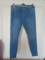 spodnie dżins jeggins rurki niebieskie c&a 44 ze średnim stan