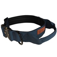 Obroża dla psa GoldenTail granatowa mocna metalowe zapięcie uchwyt