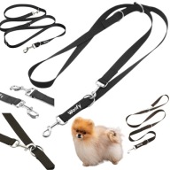 SMYCZ PRZEPINANA REGULOWANA TRENINGOWA PODWÓJNA 5M 25MM DLA PSA SPACEROWA