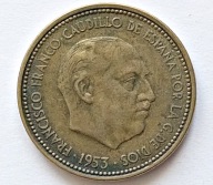 HISZPANIA 2,5 PESETY 1953 - 56