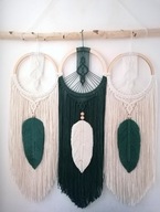 Łapacz snów zieleń zestaw 3 sztuki XXL Makram Boho