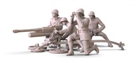 Żywica figurki holenderskich żołnierzy z działem pp. Böhler 1/16