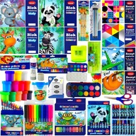 WYPRAWKA SZKOLNA ZESTAW SZKOLNY DO SZKOŁY ZESTAW PLASTYCZNY XXXL KLASA 1-8