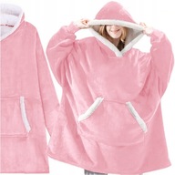 KOCOBLUZA KOC BLUZA OVERSIZE Z KAPTUREM SZLAFROK DUŻA GRUBA 2W1 NA PREZENT